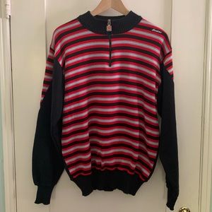 Vintage Santini Italian Wool Cycling Sweater, L